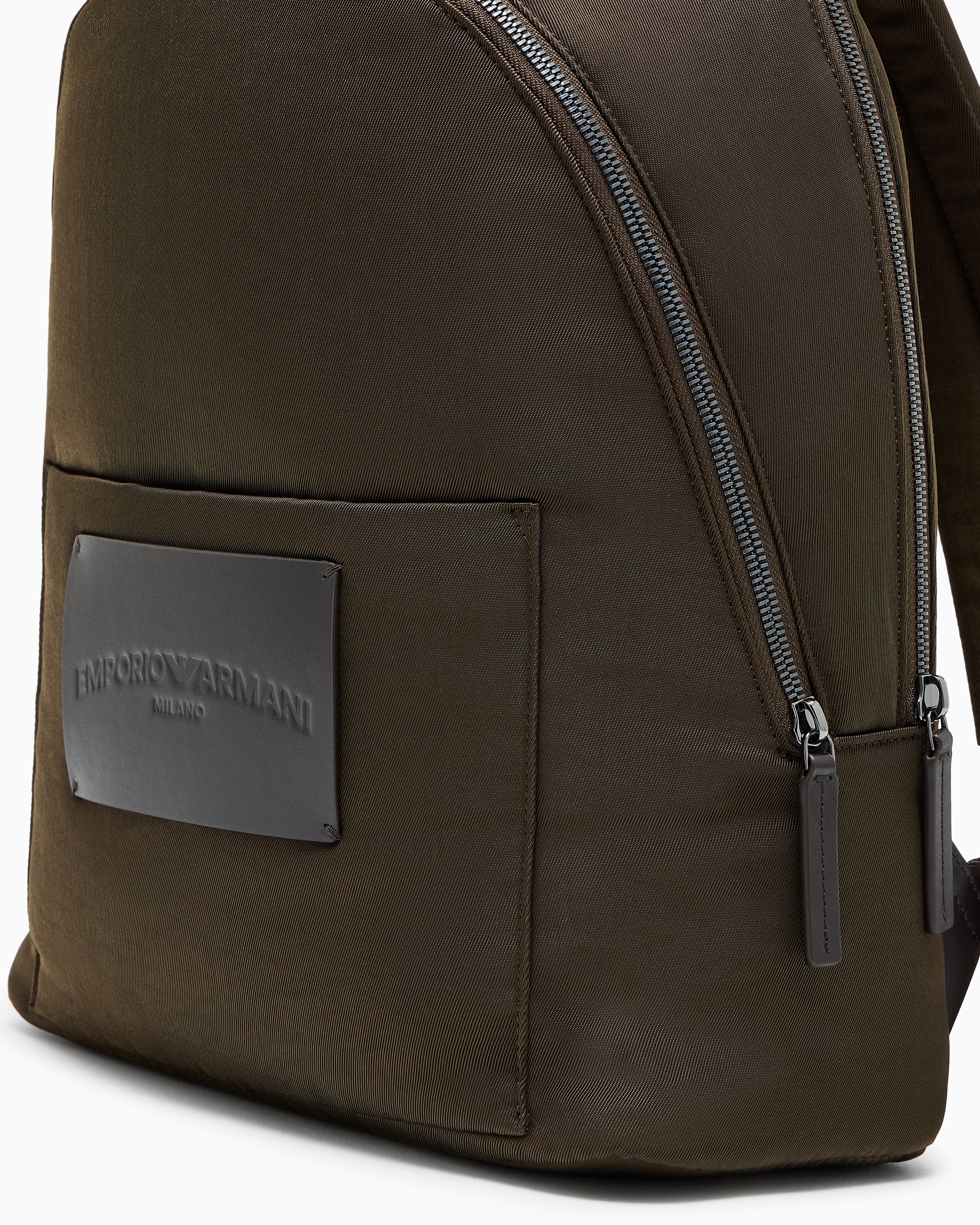 Emporio Armani Padded nylon round backpack