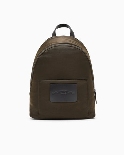 Emporio Armani Padded nylon round backpack