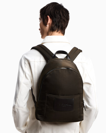 Emporio Armani Padded nylon round backpack