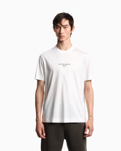 Emporio Armani Lyocell blend jersey T-shirt with 3D-effect logo