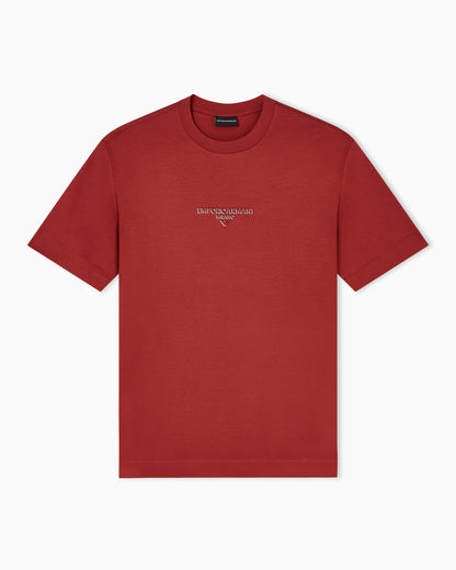 Emporio Armani Lyocell blend jersey T-shirt with 3D-effect logo