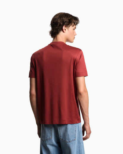 Emporio Armani Lyocell blend jersey T-shirt with 3D-effect logo