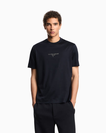 Emporio Armani Lyocell blend jersey T-shirt with 3D-effect logo