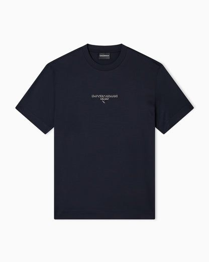 Emporio Armani Lyocell blend jersey T-shirt with 3D-effect logo