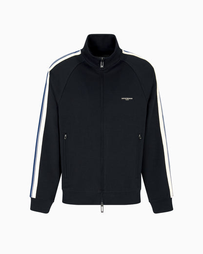 Emporio Armani ASV full-zip sweatshirt in jersey with contrasting bands