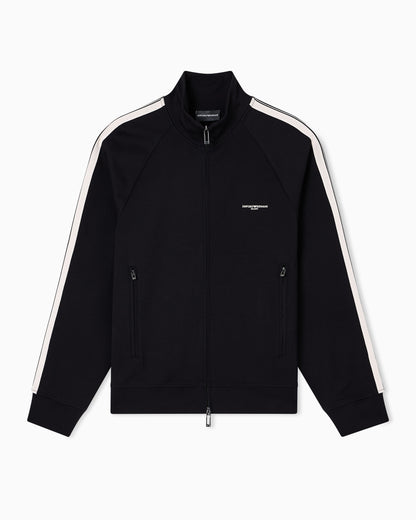 Emporio Armani ASV full-zip sweatshirt in jersey with contrasting bands
