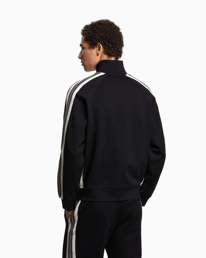 Emporio Armani ASV full-zip sweatshirt in jersey with contrasting bands