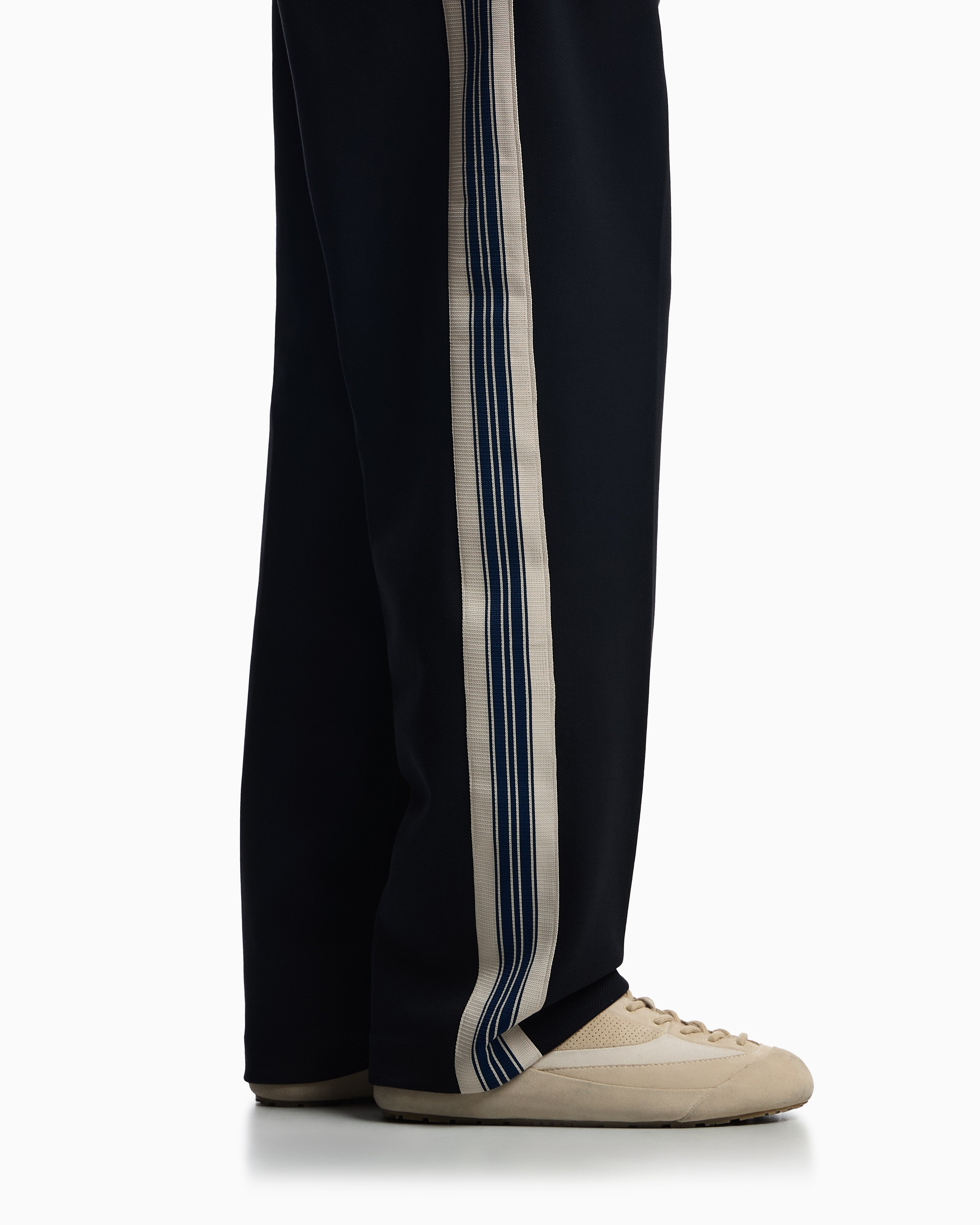 Emporio Armani ASV jersey trousers with elasticated waist and contrasting bands