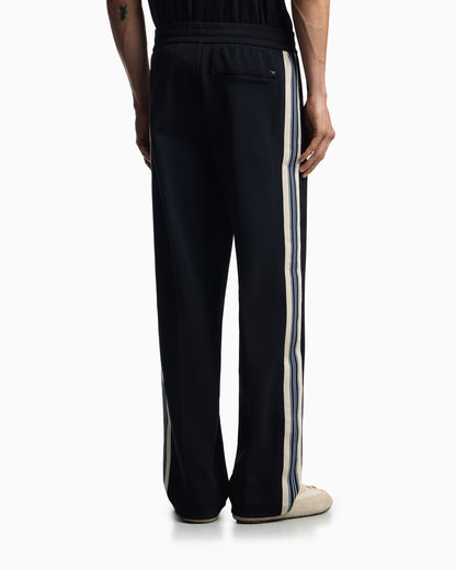 Emporio Armani ASV jersey trousers with elasticated waist and contrasting bands