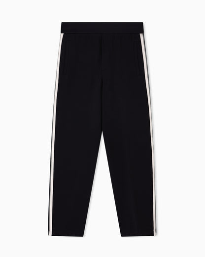Emporio Armani ASV jersey trousers with elasticated waist and contrasting bands