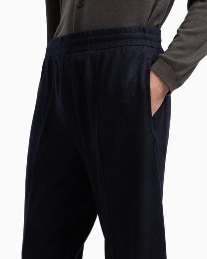 Emporio Armani Travel Essentials virgin-wool flannel joggers
