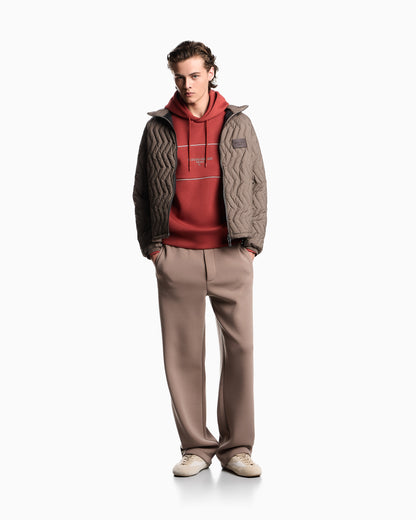 Emporio Armani Double-jersey hooded sweatshirt with 3D-effect logo