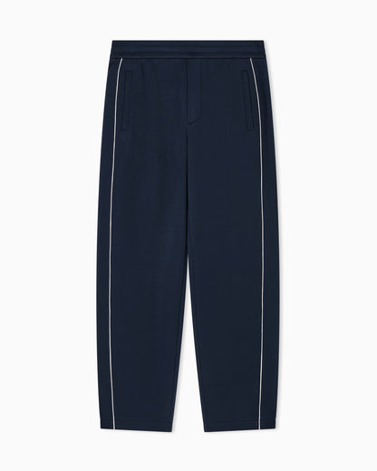 Emporio Armani Double-jersey trousers with piping