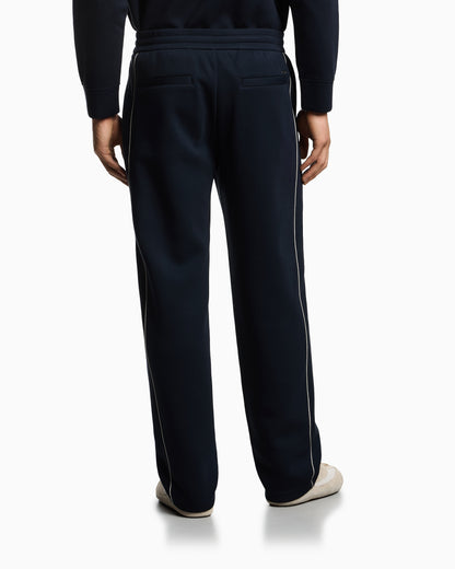 Emporio Armani Double-jersey trousers with piping