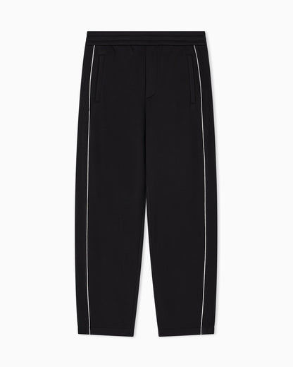 Emporio Armani Double-jersey trousers with piping