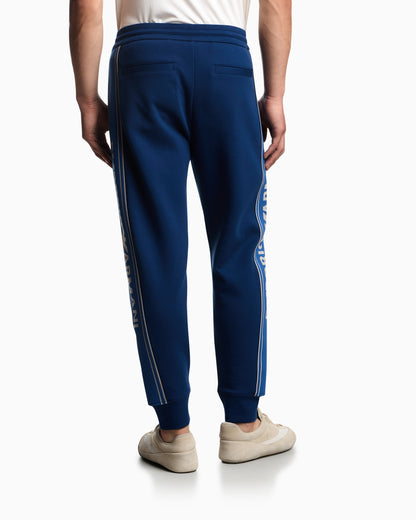 Emporio Armani ASV double-jersey joggers with logo stripes