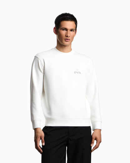 Emporio Armani ASV jersey sweatshirt with super-embossed EA embroidery