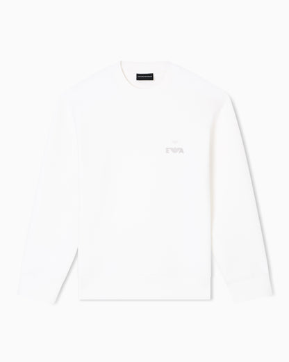 Emporio Armani ASV jersey sweatshirt with super-embossed EA embroidery