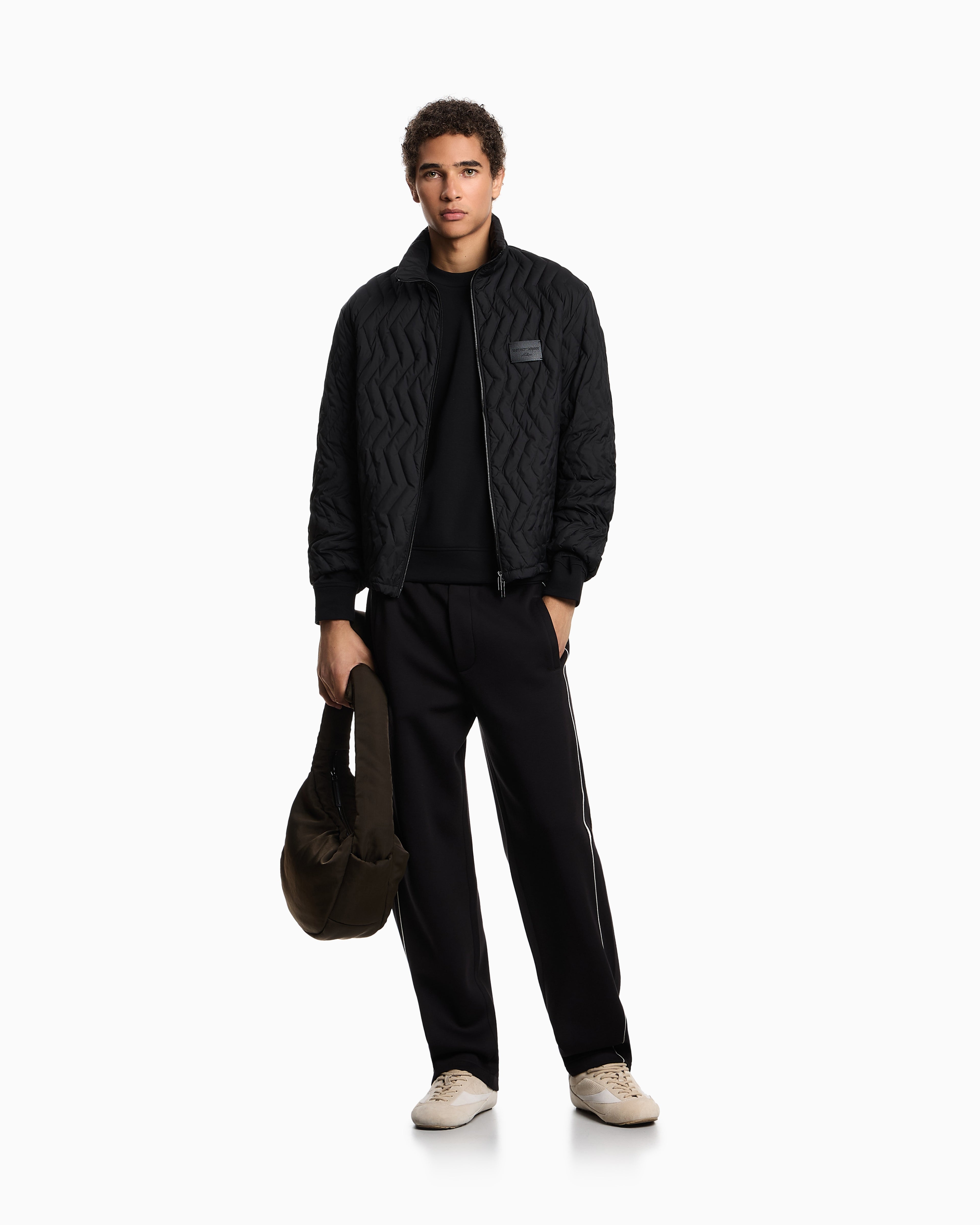 Emporio Armani ASV jersey sweatshirt with super-embossed EA embroidery