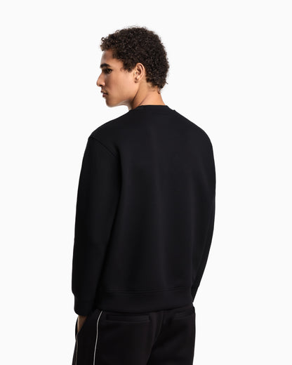 Emporio Armani ASV jersey sweatshirt with super-embossed EA embroidery