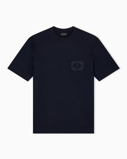 Emporio Armani ASV Lyocell T-shirt with dome-embossed eagle logo