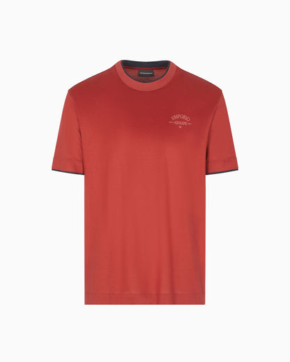 Emporio Armani ASV Lyocell-blend jersey T-shirt with contrasting details