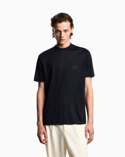 Emporio Armani ASV Lyocell-blend jersey T-shirt with contrasting details
