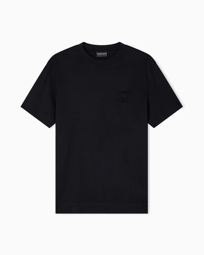 Emporio Armani ASV Lyocell jersey blend T-shirt with domed logo
