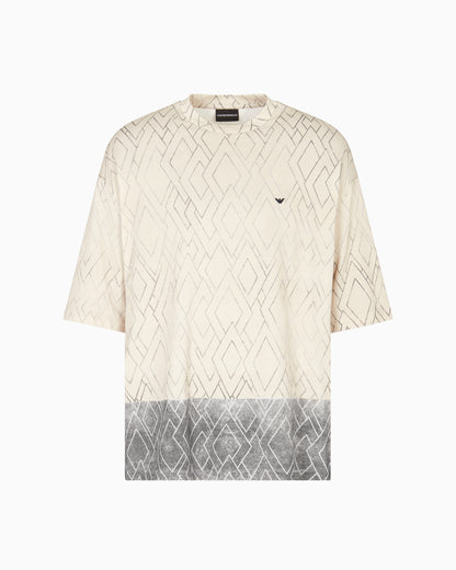 Emporio Armani ASV jersey T-shirt with all-over diamond print
