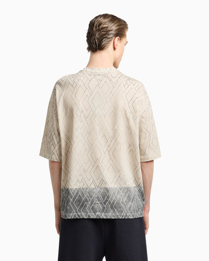 Emporio Armani ASV jersey T-shirt with all-over diamond print