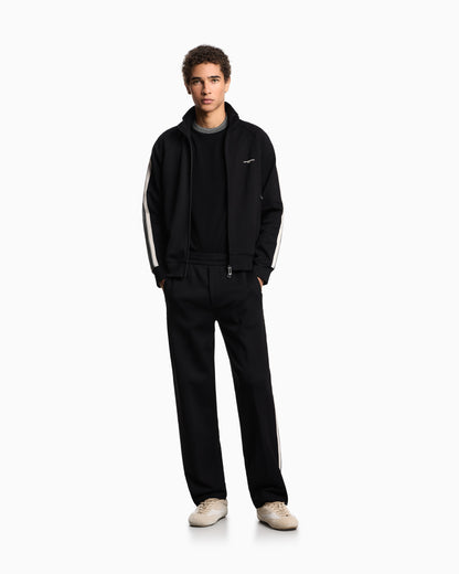 Emporio Armani ASV piqué T-shirt with super-embossed EA embroidery