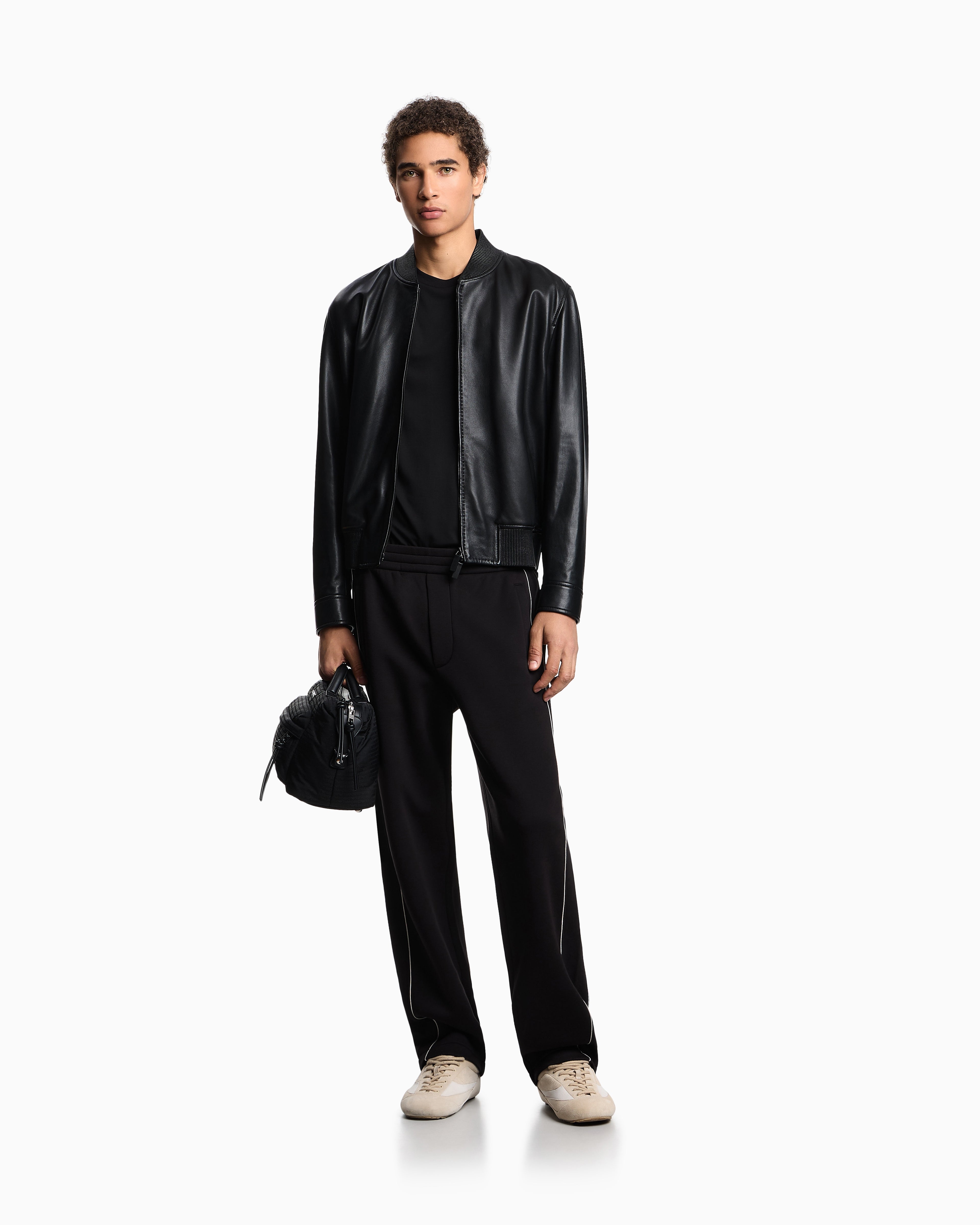 Emporio Armani Modal jersey T-shirt with micro eagle embroidery