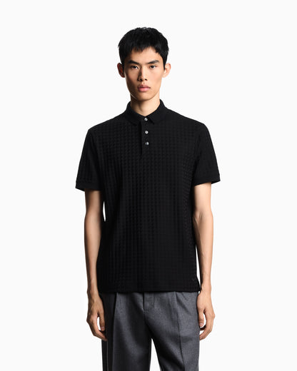 Emporio Armani Jacquard jersey polo shirt