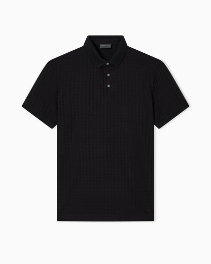 Emporio Armani Jacquard jersey polo shirt