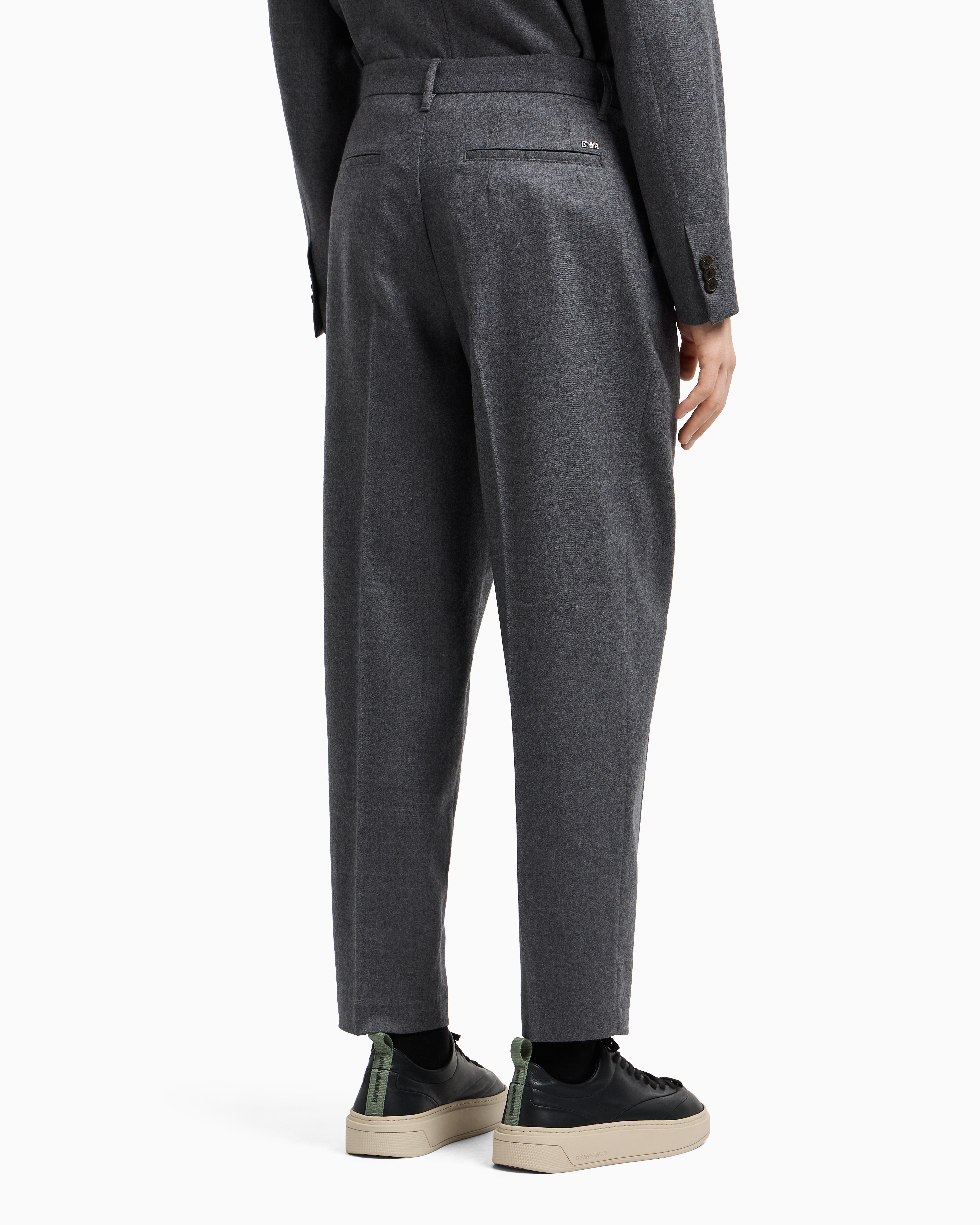Emporio Armani Virgin-wool stretch-twill trousers