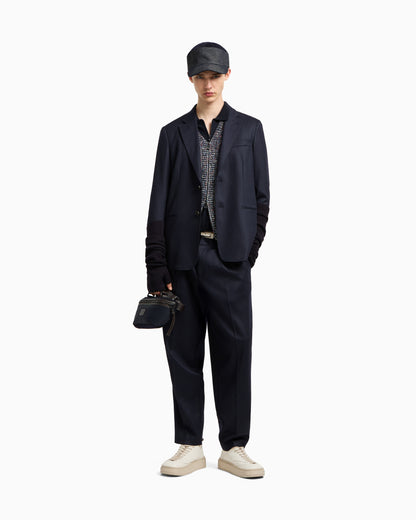 Emporio Armani Virgin-wool stretch-twill trousers