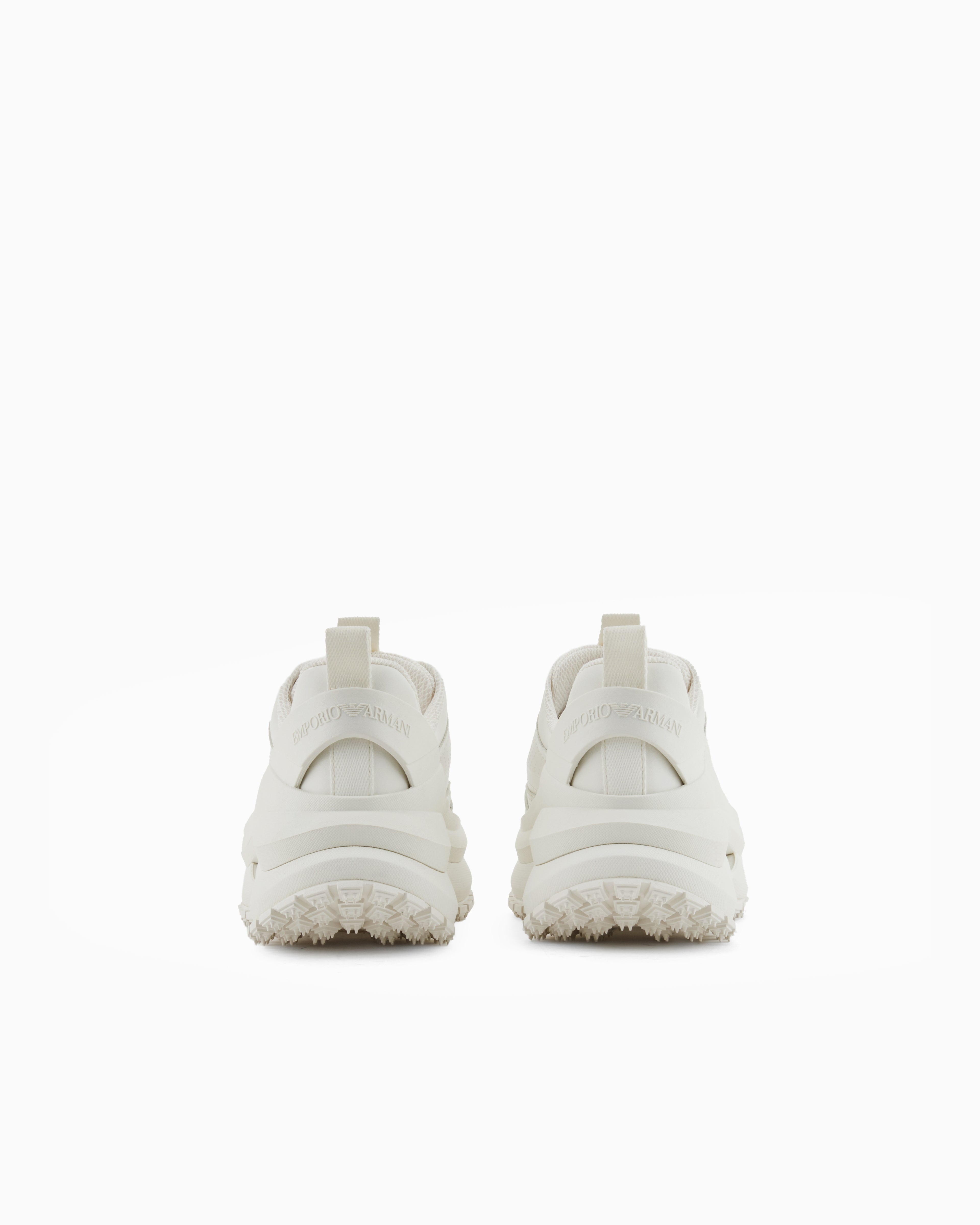 Emporio Armani Chunky Leather Sneakers White