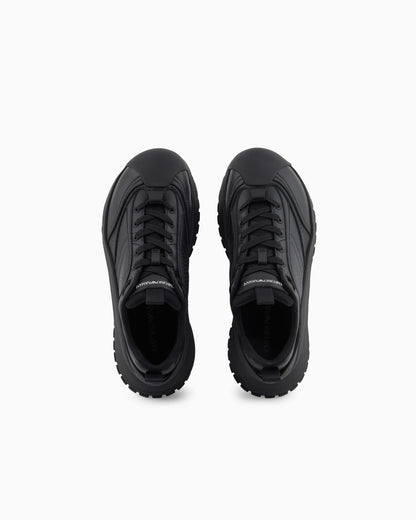 Emporio Armani Chunky Leather Sneakers Black
