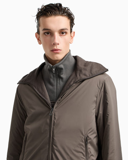 Emporio Armani Travel Essentials water-repellent nylon hooded jacket