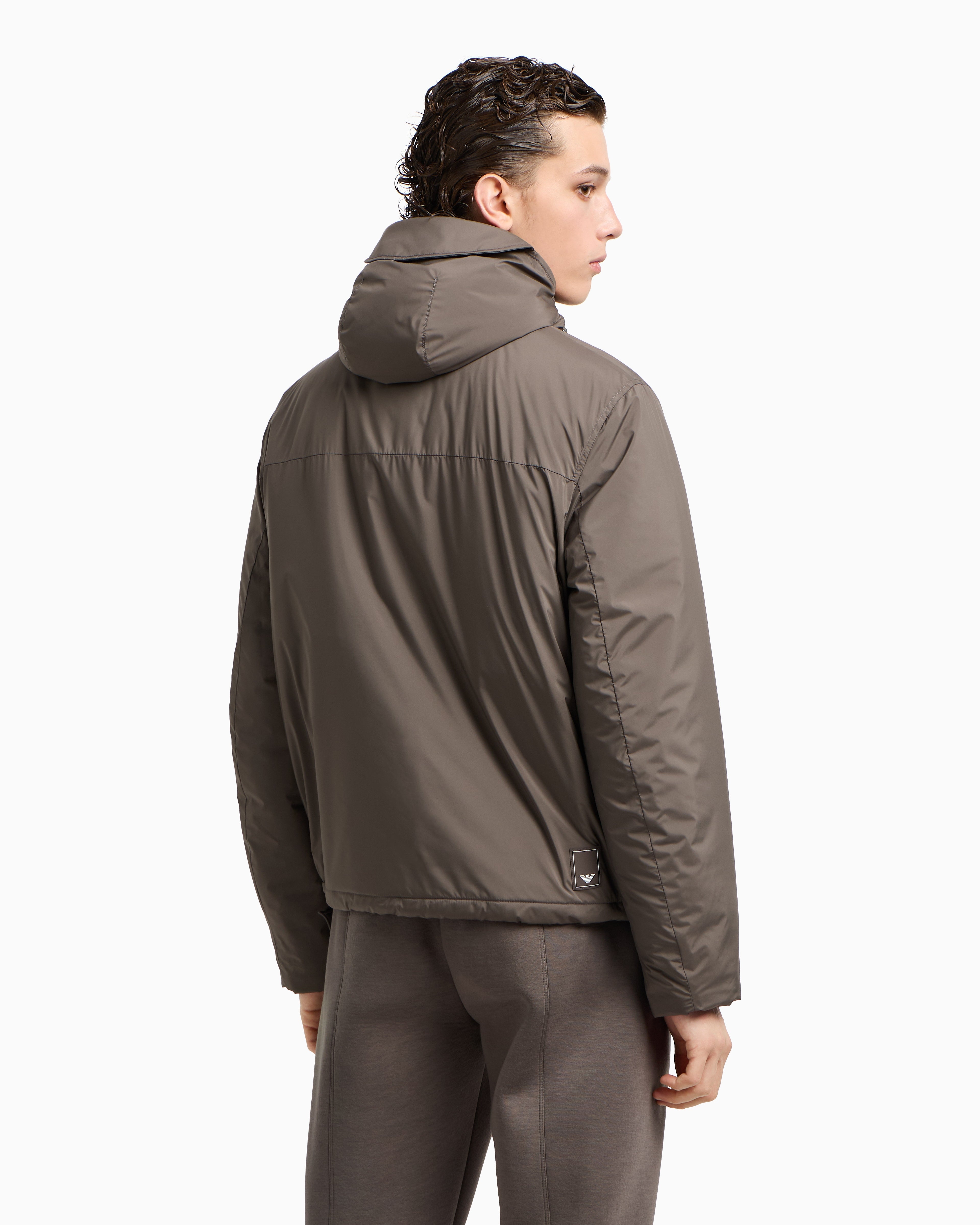 Emporio Armani Travel Essentials water-repellent nylon hooded jacket