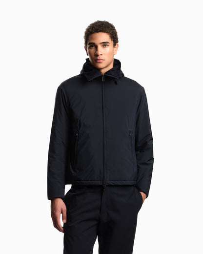 Emporio Armani Travel Essentials water-repellent nylon hooded jacket