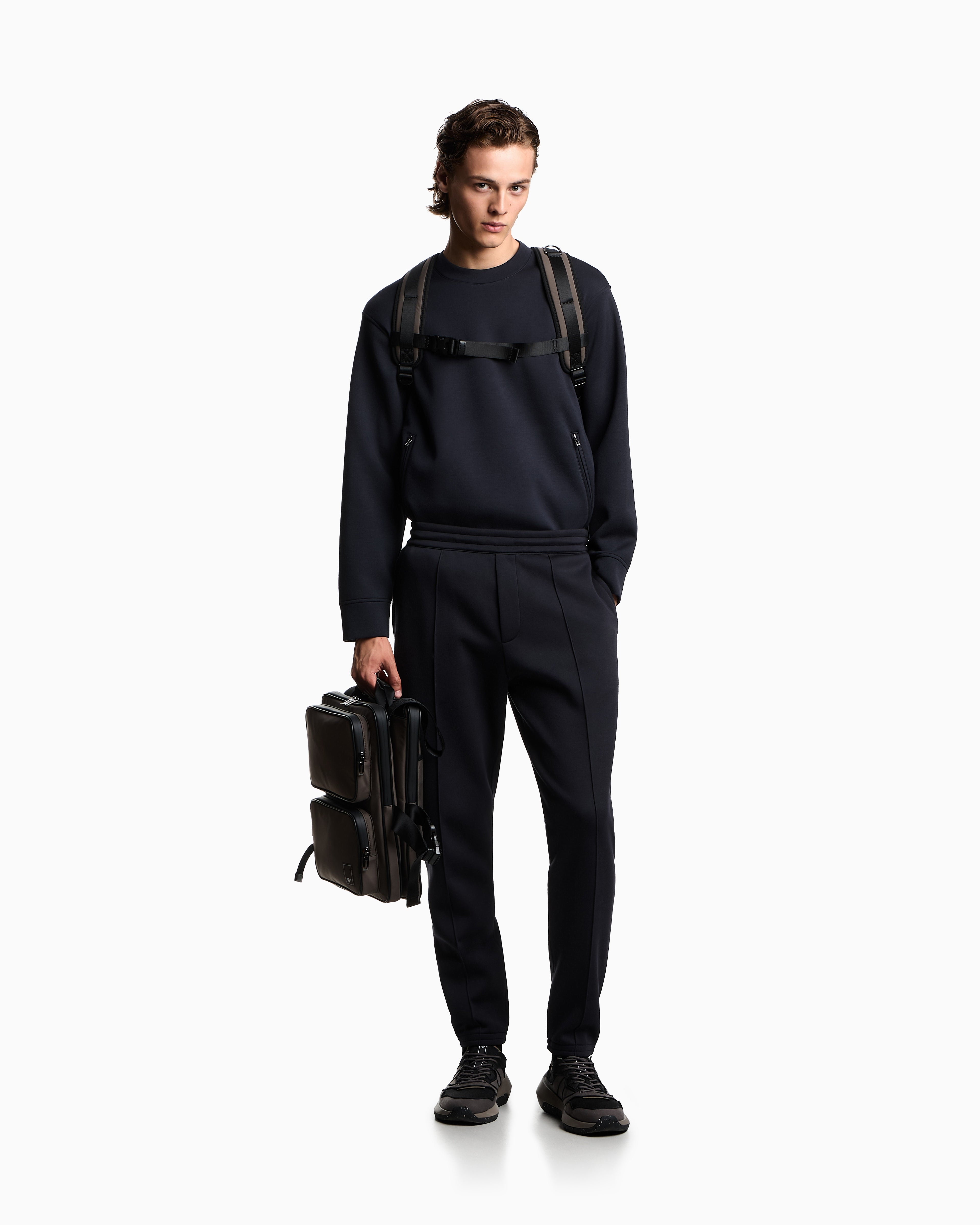 Emporio Armani Travel Essentials sweatshirt in double jersey