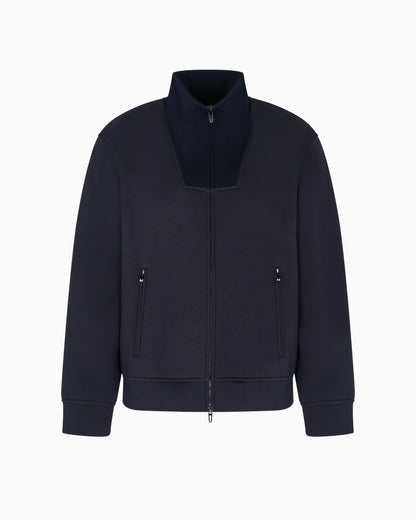 Emporio Armani Travel Essentials full-zip sweatshirt in double jersey