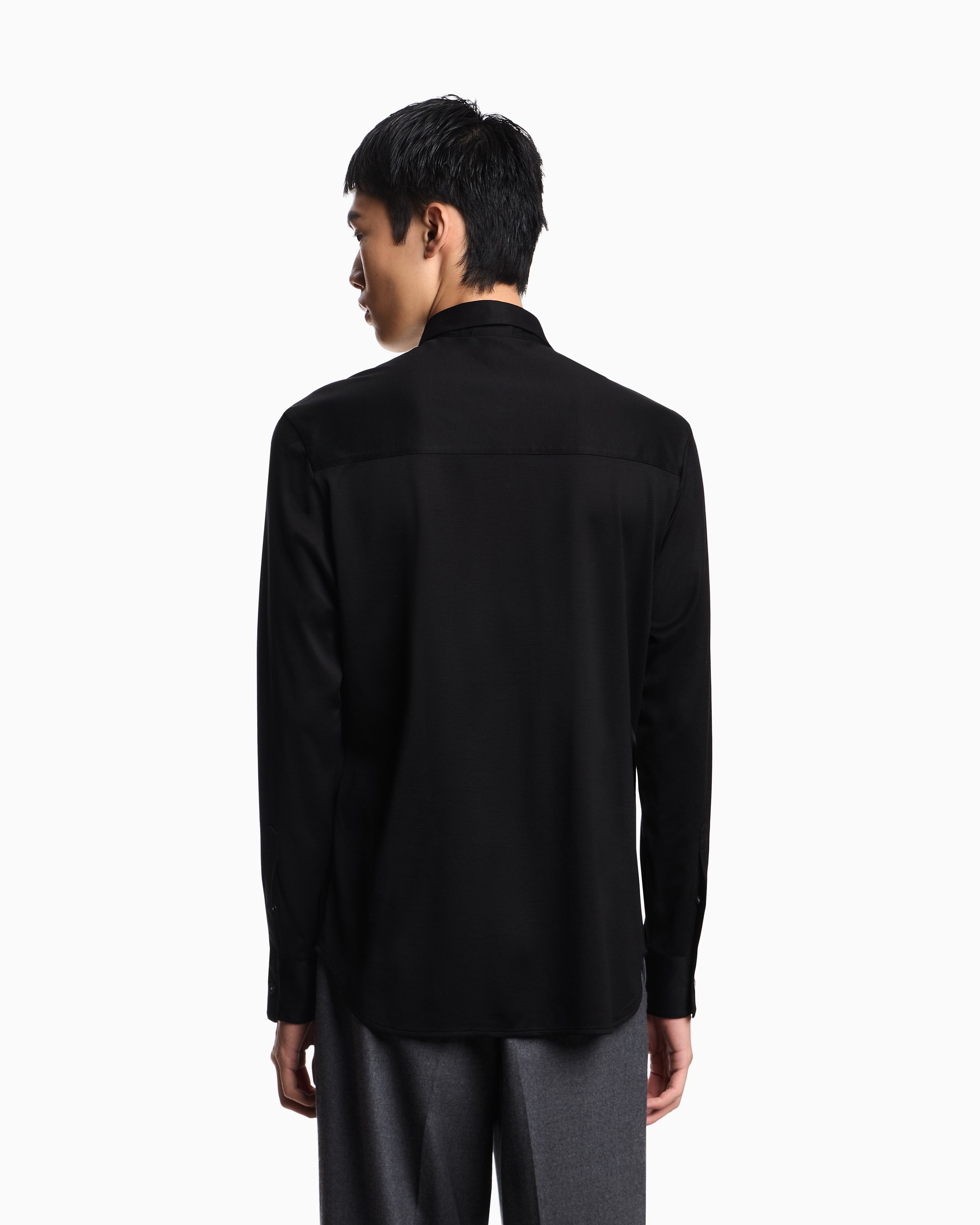 Emporio Armani ASV Lyocell-blend jersey shirt