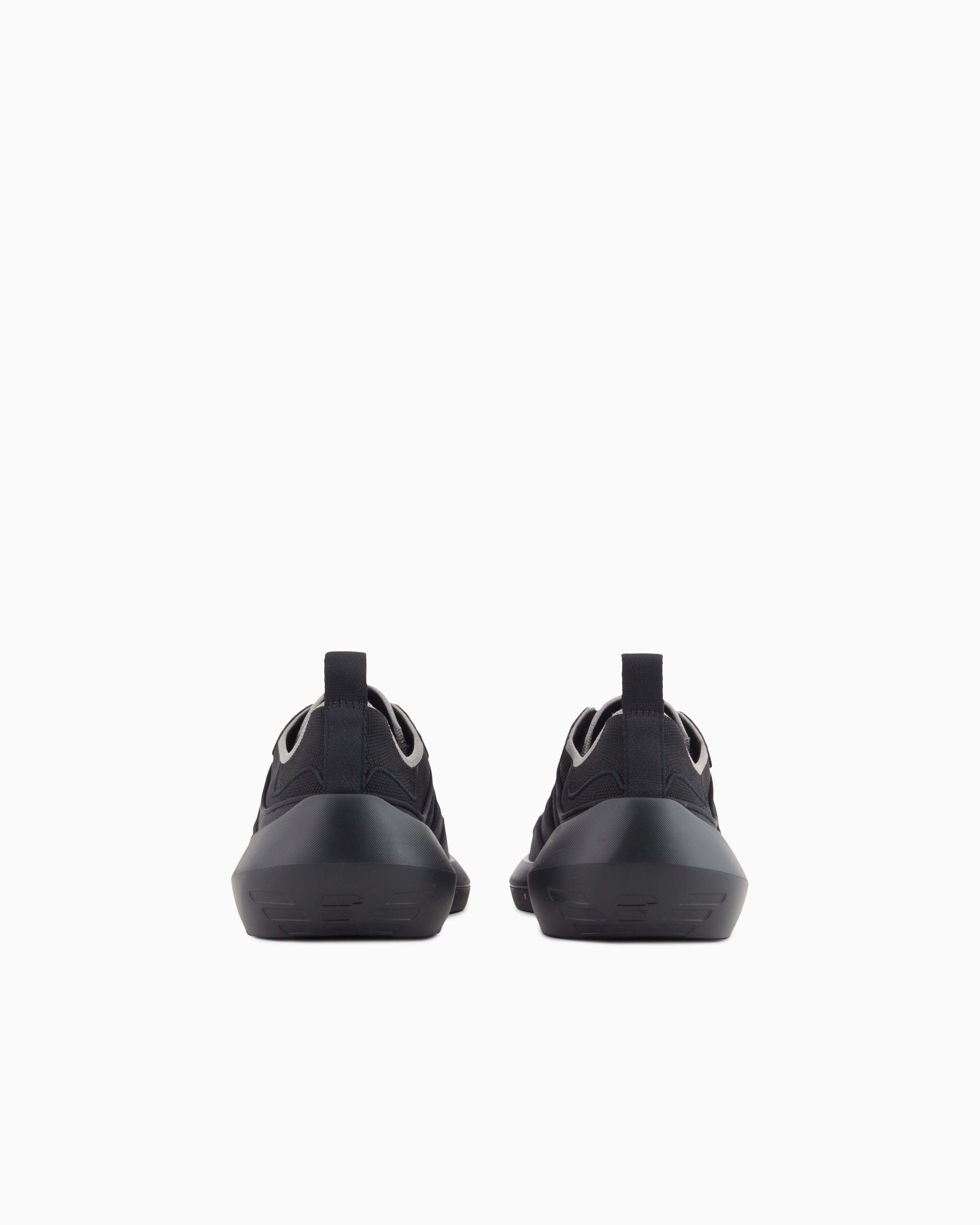 Emporio Armani Travel Essentials Knit Sneakers Navy Blue