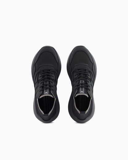 Emporio Armani Travel Essentials Knit Sneakers Navy Blue