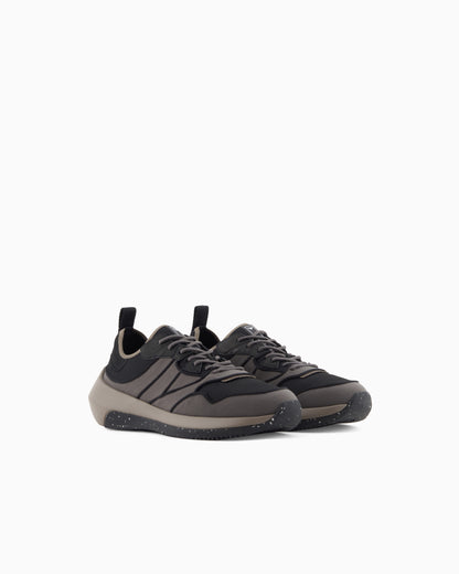 Emporio Armani Travel Essentials Knit Sneakers Grey