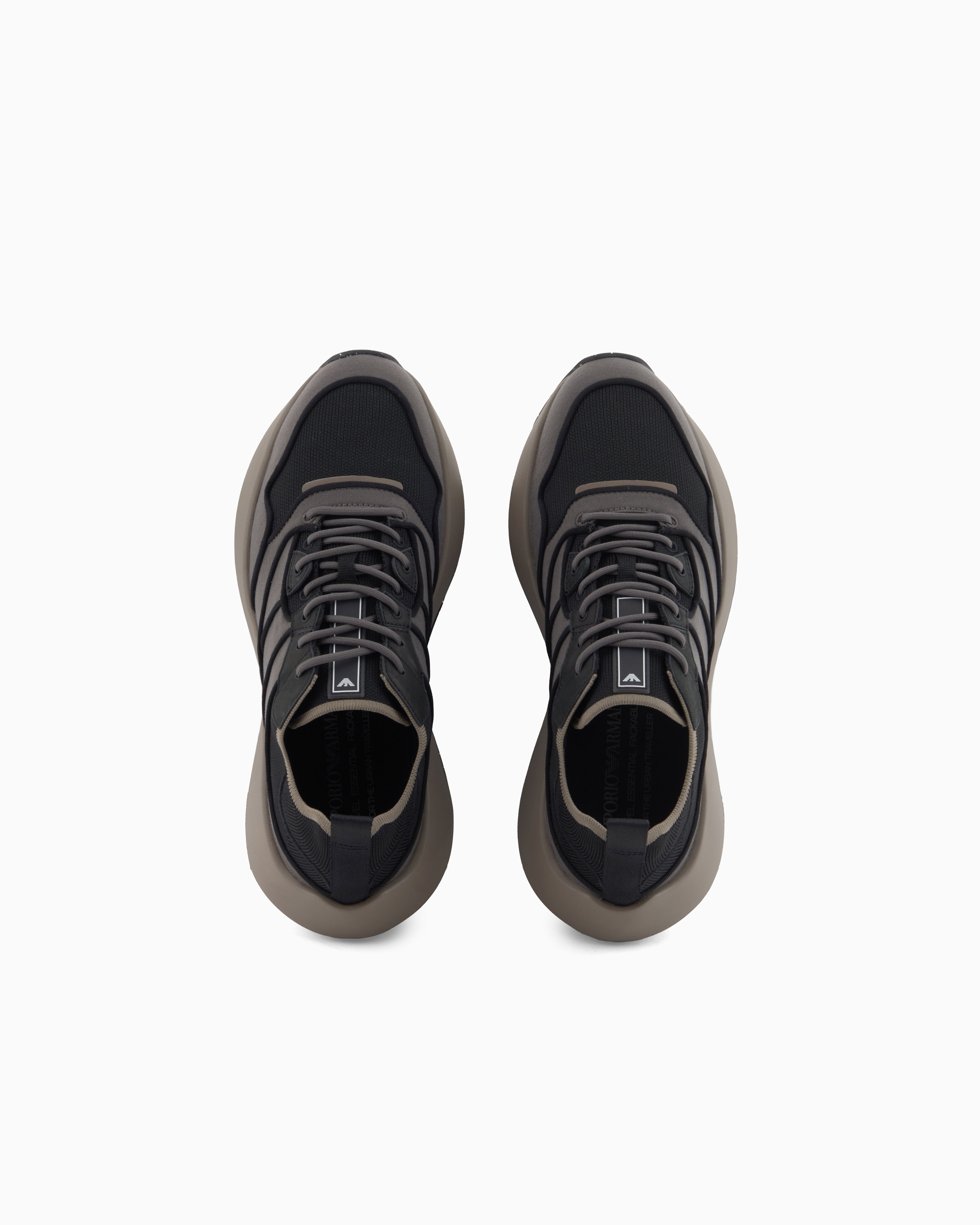 Emporio Armani Travel Essentials Knit Sneakers Grey
