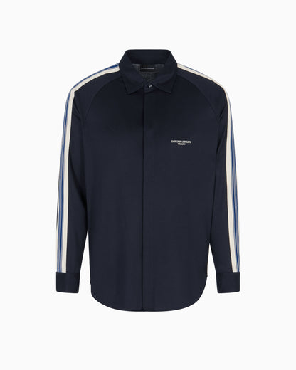 Emporio Armani ASV slim-fit shirt in Lyocell-blend jersey with bands