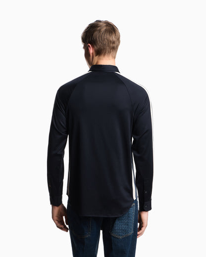 Emporio Armani ASV slim-fit shirt in Lyocell-blend jersey with bands